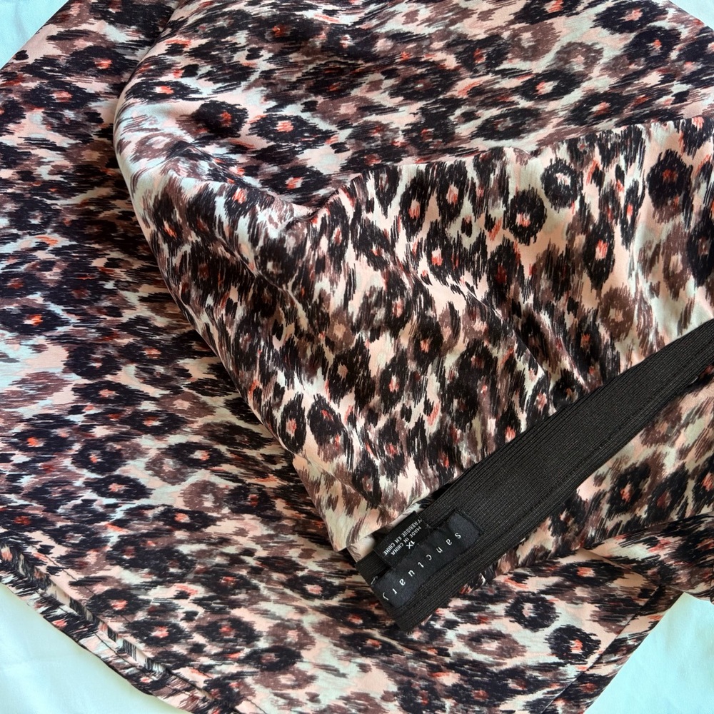 Sanctuary Leopard Print Midi Skirt - Black and Brown